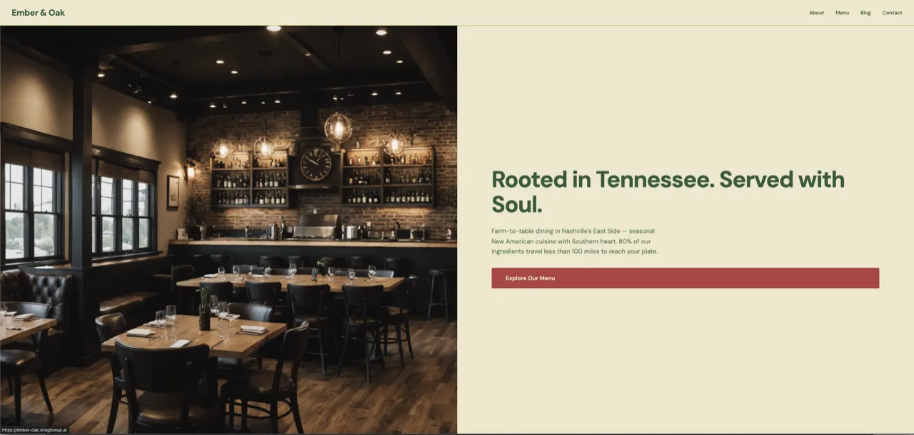 Ember & Oak — built by Hands Free Sites